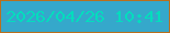 文字の大きさ：3、枠の色：b96f1e、背景の色：35a8cb、文字の色：04ddbd 無料ブログパーツのブログ時計