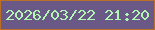 文字の大きさ：1、枠の色：b97024、背景の色：6a5987、文字の色：b1f6b2 無料ブログパーツのブログ時計