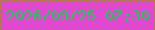 文字の大きさ：5、枠の色：b97260、背景の色：e048d0、文字の色：0ed449 無料ブログパーツのブログ時計