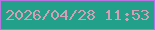 文字の大きさ：3、枠の色：b973e0、背景の色：22a08a、文字の色：d1a0b6 無料ブログパーツのブログ時計