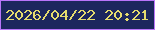 文字の大きさ：1、枠の色：b975f9、背景の色：1c275d、文字の色：e5dc6e 無料ブログパーツのブログ時計