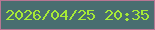 文字の大きさ：3、枠の色：b97693、背景の色：496e70、文字の色：a6ea37 無料ブログパーツのブログ時計