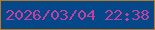 文字の大きさ：3、枠の色：b97826、背景の色：05488a、文字の色：c041a0 無料ブログパーツのブログ時計