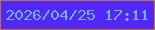 文字の大きさ：3、枠の色：b9782b、背景の色：5228f8、文字の色：71afe6 無料ブログパーツのブログ時計
