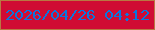 文字の大きさ：2、枠の色：b97842、背景の色：d00c33、文字の色：0976df 無料ブログパーツのブログ時計