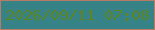 文字の大きさ：2、枠の色：b97b63、背景の色：358387、文字の色：5f8426 無料ブログパーツのブログ時計