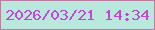 文字の大きさ：3、枠の色：b97f9e、背景の色：bae8dd、文字の色：c148d7 無料ブログパーツのブログ時計