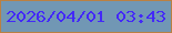 文字の大きさ：2、枠の色：b98043、背景の色：7197b4、文字の色：4329f8 無料ブログパーツのブログ時計
