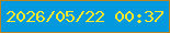 文字の大きさ：1、枠の色：b98524、背景の色：0299df、文字の色：fae82c 無料ブログパーツのブログ時計