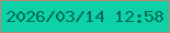 文字の大きさ：1、枠の色：b98872、背景の色：0ed1aa、文字の色：016f53 無料ブログパーツのブログ時計
