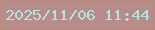 文字の大きさ：2、枠の色：b9897d、背景の色：b88c8b、文字の色：b1e5df 無料ブログパーツのブログ時計