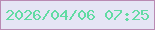 文字の大きさ：2、枠の色：b98ab3、背景の色：e5e5f5、文字の色：62dba3 無料ブログパーツのブログ時計