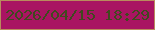 文字の大きさ：5、枠の色：b98b5d、背景の色：a91462、文字の色：40491f 無料ブログパーツのブログ時計