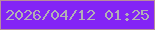 文字の大きさ：4、枠の色：b98b9c、背景の色：8324f5、文字の色：b2afb6 無料ブログパーツのブログ時計