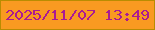 文字の大きさ：3、枠の色：b98c02、背景の色：f99a21、文字の色：aa1b93 無料ブログパーツのブログ時計