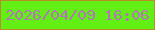 文字の大きさ：3、枠の色：b98d29、背景の色：63ee14、文字の色：b177b5 無料ブログパーツのブログ時計