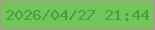 文字の大きさ：2、枠の色：b98d9c、背景の色：74c55a、文字の色：41a142 無料ブログパーツのブログ時計
