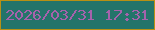 文字の大きさ：1、枠の色：b99014、背景の色：24746a、文字の色：a662ac 無料ブログパーツのブログ時計