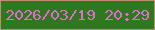 文字の大きさ：1、枠の色：b99075、背景の色：307820、文字の色：e16cd0 無料ブログパーツのブログ時計