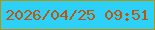 文字の大きさ：3、枠の色：b99305、背景の色：2dd1f8、文字の色：bf540c 無料ブログパーツのブログ時計