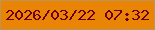 文字の大きさ：4、枠の色：b99557、背景の色：ea8404、文字の色：700008 無料ブログパーツのブログ時計