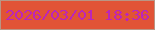文字の大きさ：2、枠の色：b99584、背景の色：e15336、文字の色：bb25ba 無料ブログパーツのブログ時計