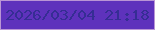 文字の大きさ：1、枠の色：b995d5、背景の色：5e32bc、文字の色：362d94 無料ブログパーツのブログ時計