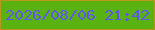 文字の大きさ：2、枠の色：b9971a、背景の色：59b20f、文字の色：5f54f4 無料ブログパーツのブログ時計