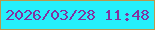 文字の大きさ：1、枠の色：b9984b、背景の色：25effb、文字の色：8232a0 無料ブログパーツのブログ時計