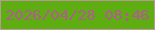 文字の大きさ：4、枠の色：b9989b、背景の色：5eae12、文字の色：b05c91 無料ブログパーツのブログ時計
