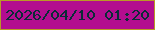 文字の大きさ：3、枠の色：b99926、背景の色：b30d8f、文字の色：0a2c37 無料ブログパーツのブログ時計
