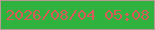 文字の大きさ：2、枠の色：b99995、背景の色：2fb23e、文字の色：d75d5c 無料ブログパーツのブログ時計
