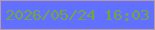 文字の大きさ：5、枠の色：b999a3、背景の色：6170ff、文字の色：74a63f 無料ブログパーツのブログ時計