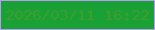 文字の大きさ：2、枠の色：b99bf3、背景の色：1aa135、文字の色：3f9d2e 無料ブログパーツのブログ時計