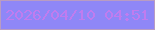 文字の大きさ：4、枠の色：b99cc2、背景の色：8f87f7、文字の色：c07cef 無料ブログパーツのブログ時計