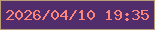 文字の大きさ：1、枠の色：b99d78、背景の色：512e6b、文字の色：fe857b 無料ブログパーツのブログ時計