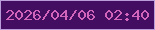 文字の大きさ：5、枠の色：b99dda、背景の色：430d62、文字の色：d264bb 無料ブログパーツのブログ時計