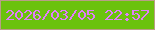 文字の大きさ：5、枠の色：b99e86、背景の色：6bc20d、文字の色：e17efb 無料ブログパーツのブログ時計