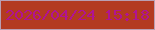 文字の大きさ：3、枠の色：b99fb3、背景の色：b33a21、文字の色：b01393 無料ブログパーツのブログ時計