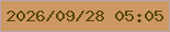 文字の大きさ：2、枠の色：b9a5ae、背景の色：ce9863、文字の色：564608 無料ブログパーツのブログ時計