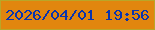 文字の大きさ：5、枠の色：b9a628、背景の色：e1860e、文字の色：0834af 無料ブログパーツのブログ時計