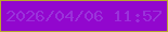 文字の大きさ：5、枠の色：b9a82c、背景の色：9207ce、文字の色：9a32da 無料ブログパーツのブログ時計