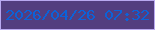文字の大きさ：5、枠の色：b9a9f0、背景の色：533e7f、文字の色：0c62d8 無料ブログパーツのブログ時計