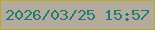 文字の大きさ：5、枠の色：b9ac25、背景の色：b4ab9c、文字の色：227b73 無料ブログパーツのブログ時計