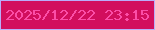 文字の大きさ：2、枠の色：b9acf9、背景の色：d20e5d、文字の色：fb4ea8 無料ブログパーツのブログ時計