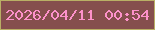 文字の大きさ：5、枠の色：b9af65、背景の色：854e4d、文字の色：fd91ca 無料ブログパーツのブログ時計