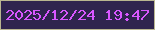 文字の大きさ：4、枠の色：b9b690、背景の色：2f244e、文字の色：d957ff 無料ブログパーツのブログ時計