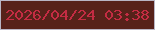 文字の大きさ：2、枠の色：b9b6c5、背景の色：57221a、文字の色：c42c43 無料ブログパーツのブログ時計