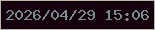 文字の大きさ：2、枠の色：b9b8a8、背景の色：14010b、文字の色：798d93 無料ブログパーツのブログ時計