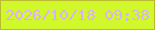文字の大きさ：1、枠の色：b9ba2f、背景の色：d0f82a、文字の色：dab0fd 無料ブログパーツのブログ時計